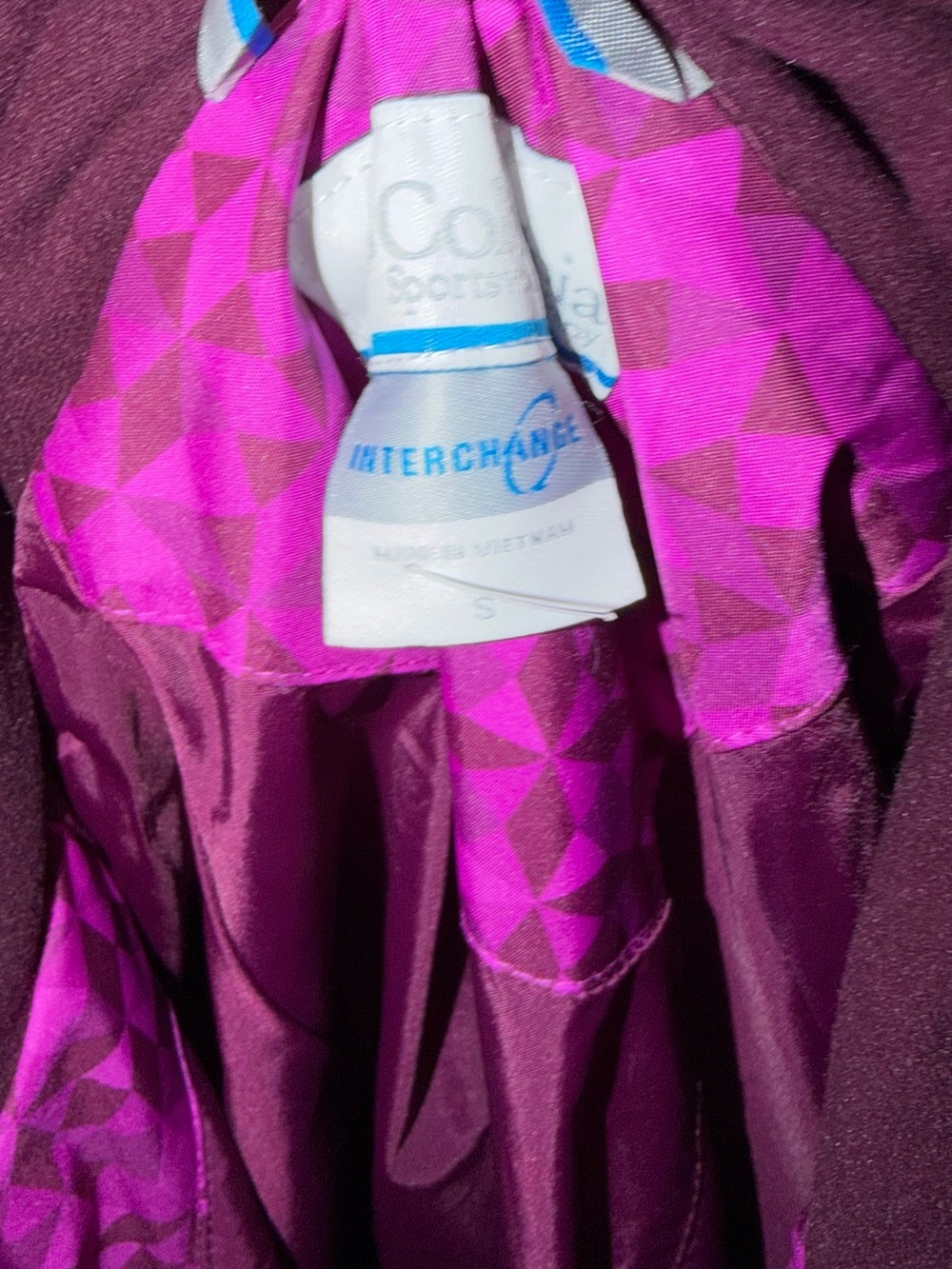 Columbia Purple Geometric Lined Jacket